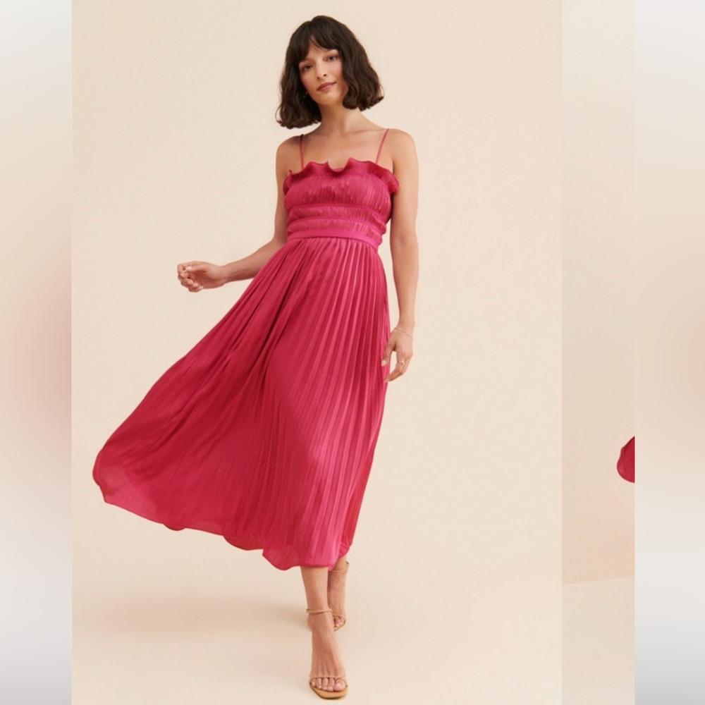 kacey pleated maxi dress